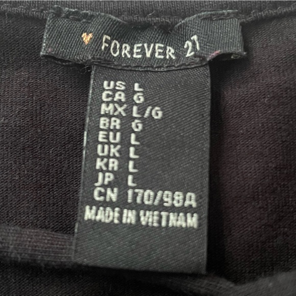 Forever 21 black lace up crop top - Picture 2 of 2